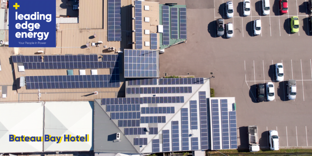 Installing Solar Power for Business - The Bateau Bay Hotel solar panels