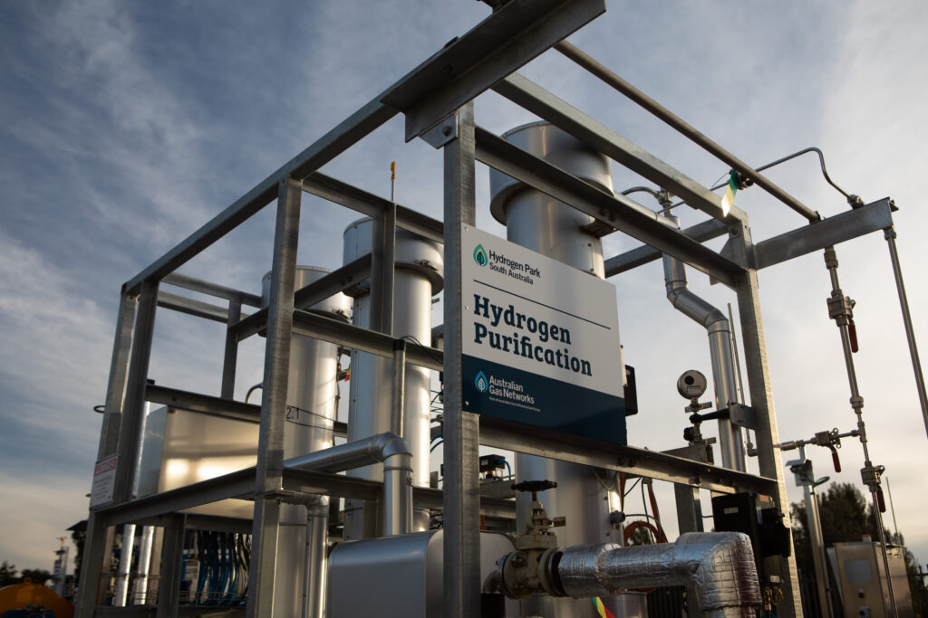 Hydrogen Park South Australia pipes to carry greeen hydrogen gas to homes